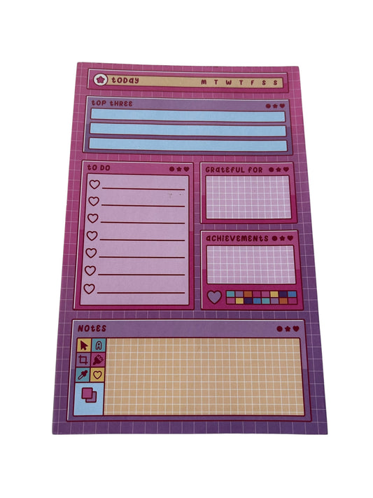 Artsy Daily Planner Pad