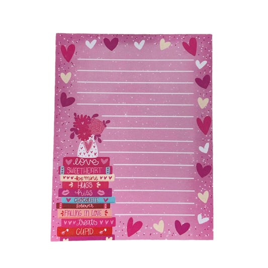 Valentine Book Stack Notepad